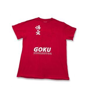 Dragon Ball Z Goku SSGSS Red Graphic Tee Mens L Japanese Anime Streetwear Y2K